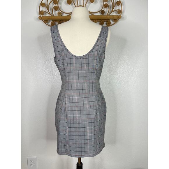 GUESS plaid ring pull zip dress S - Picture 6 of 8